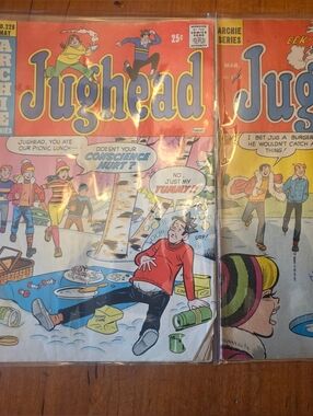 Archie Series Jughead Issue #190 + 228 May 1974 Comic Book Lot COMBINE
